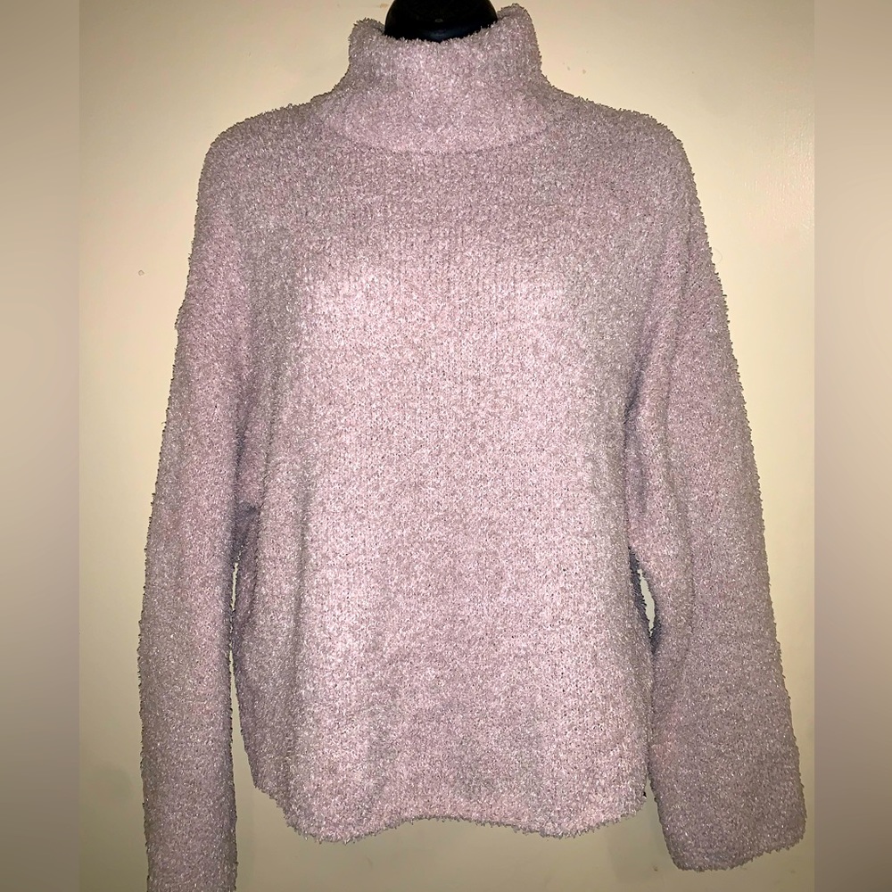 Urban Outifitters cropped roll neck Drippy sleeve Sweater oversized size large
